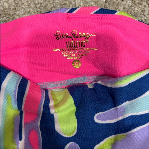 Lilly Pulitzer Weekender Cropped Legging Indigo Sea Dreamin Size Medium - Picture 3 of 3